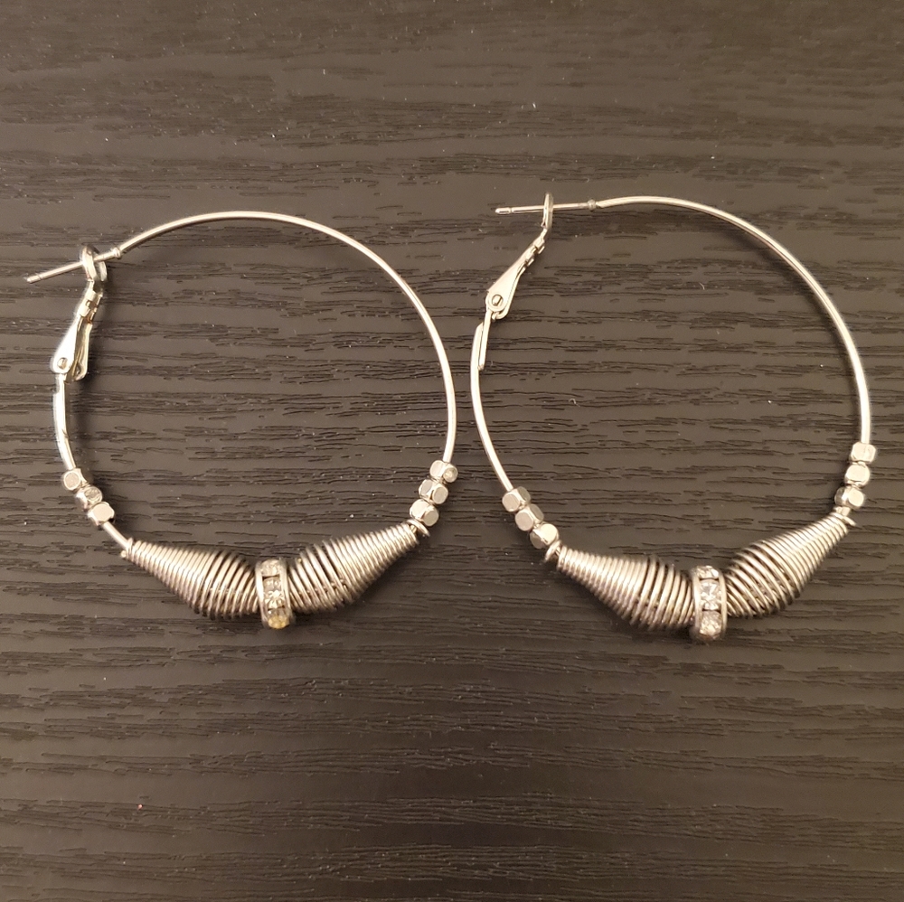 Industrial Style Hoop Earrings.